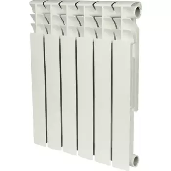 Радиатор секционный Rommer Optima BM 500/85 6 секций боковое подключение биметалл белый