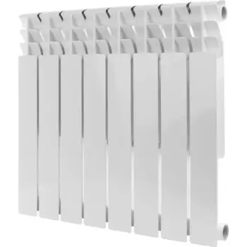 Радиатор секционный Rommer Optima BM 500/85 8 секций боковое подключение биметалл белый