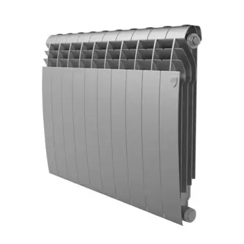 Радиатор секционный Royal Thermo BiLiner B 500/87 8 секций боковое подключение биметалл серый