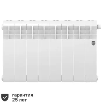Радиатор секционный Royal Thermo Biliner RTBBTVR35008 350/87 8 секций нижнее правое подключение биметалл белый