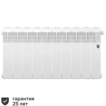 Радиатор секционный Royal Thermo Biliner RTBBTVR35010 350/87 10 секций нижнее правое подключение биметалл белый