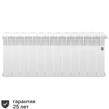 Радиатор секционный Royal Thermo Biliner RTBBTVR35012 350/87 12 секций нижнее правое подключение биметалл белый