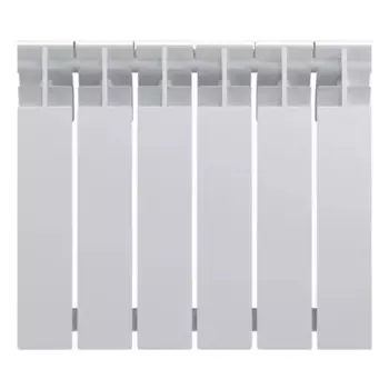 Радиатор секционный Zerten Alum 500/80 6 секций боковое подключение алюминий белый