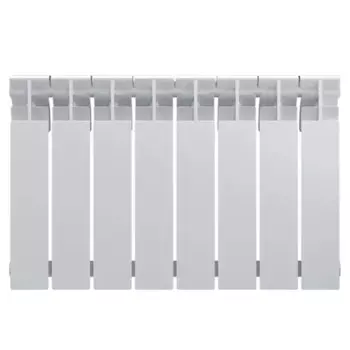 Радиатор секционный Zerten Alum 500/80 8 секций боковое подключение алюминий белый