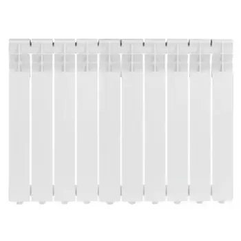 Радиатор секционный Zerten Eco 500/80 10 секций боковое подключение алюминий белый