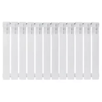 Радиатор секционный Zerten Eco 500/80 12 секций боковое подключение биметалл белый