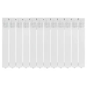 Радиатор секционный Zerten Eco 500/80 12 секций боковое подключение алюминий белый