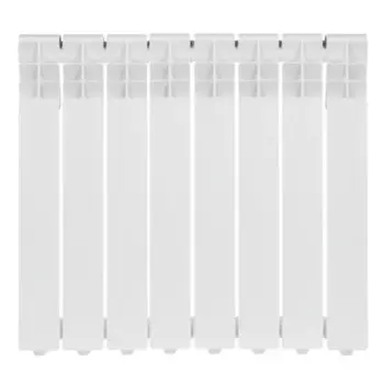 Радиатор секционный Zerten Eco 500/80 8 секций боковое подключение алюминий белый