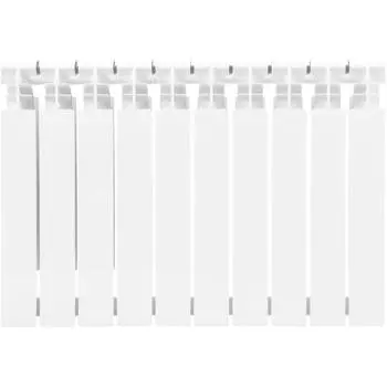 Радиатор секционный Тепломир Bimetal 500/100 10 секций боковое подключение биметалл белый