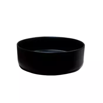 Раковина Slim Krug Black накладная 36 см матовая керамика цвет черный