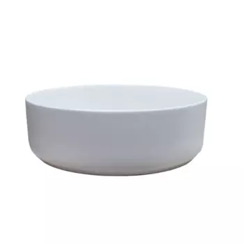Раковина Slim Krug White накладная 37 см матовая керамика цвет белый