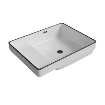 Раковина Slim White-Black накладная на столешницу 56.5x43 см