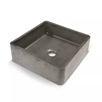 Раковина Square накладная 36x36 см цвет графит матовый