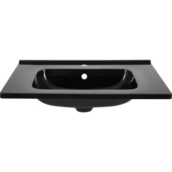 Раковина Zeta встраиваемая 80 см цвет черный
