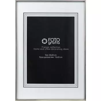 Рамка 21x30 см, цвет серебристый