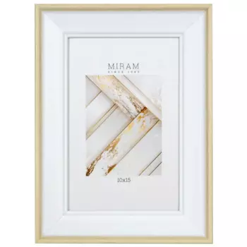 Рамка без паспарту Мирам 10x15 см пластик цвет белый