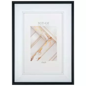 Рамка без паспарту Мирам 10x15x1.6 см пластик цвет белый