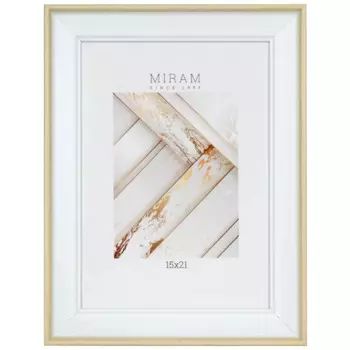 Рамка без паспарту Мирам 15x21 см пластик цвет белый