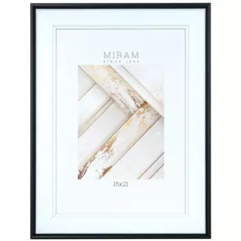 Рамка без паспарту Мирам 15x21x1.6 см пластик цвет белый