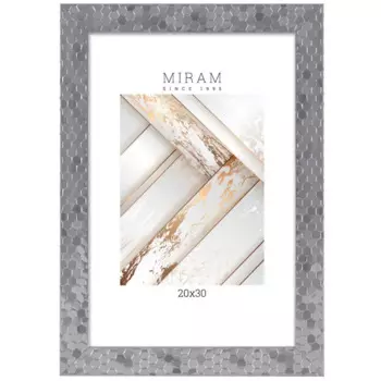 Рамка без паспарту Мирам 20x30 см пластик цвет серебряный