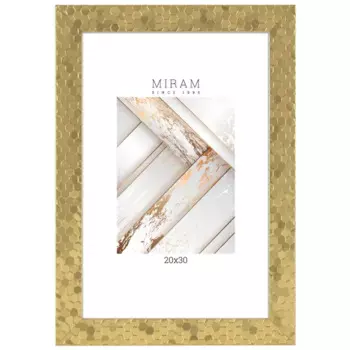 Рамка без паспарту Мирам 20x30 см пластик цвет золотой