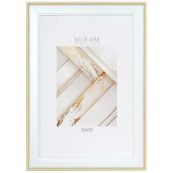 Рамка без паспарту Мирам 20x30x1.6 см пластик цвет белый