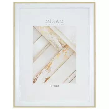 Рамка без паспарту Мирам 30x40 см пластик цвет белый