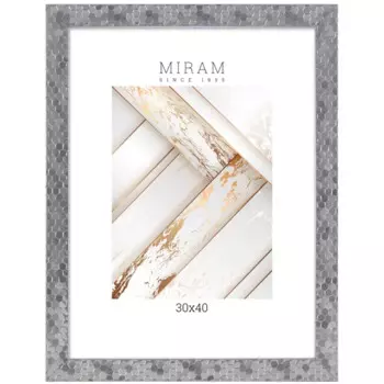 Рамка без паспарту Мирам 30x40 см пластик цвет серебряный