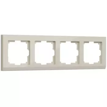 Рамка для розетки Werkel Stark 4 поста цвет слоновая кость