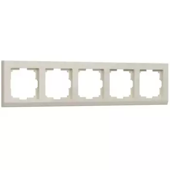 Рамка для розетки Werkel Stark 5 постов цвет слоновая кость