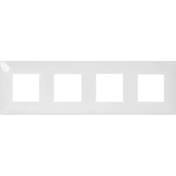 Рамка для розеток и выключателей DKC Avanti 4 поста цвет белое облако