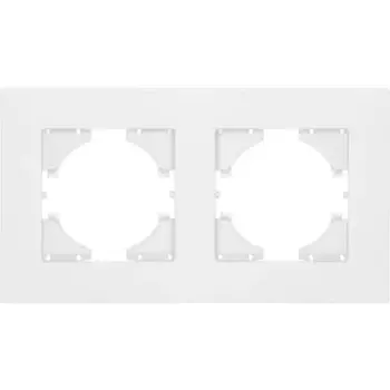 Рамка для розеток и выключателей Gusi Electric City 2 поста цвет белый