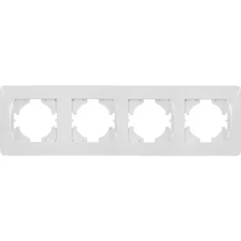 Рамка для розеток и выключателей Gusi Electric Ugra С1140-001 4 поста цвет белый