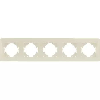 Рамка для розеток и выключателей Gusi Electric Ugra С1150-003 5 постов цвет бежевый