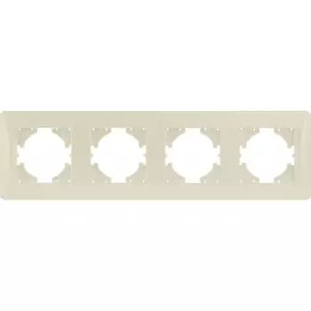 Рамка для розеток и выключателей Gusi Electric Ugra С1140-003 4 поста цвет бежевый