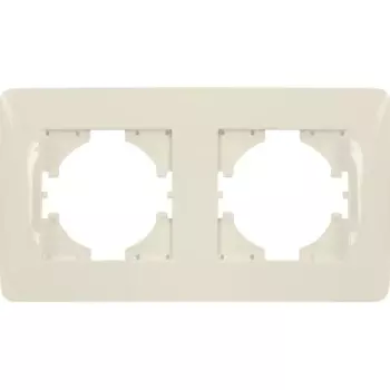 Рамка для розеток и выключателей Gusi Electric Ugra С1120-003 2 поста цвет бежевый