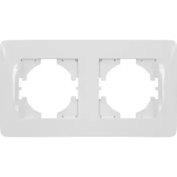 Рамка для розеток и выключателей Gusi Electric Ugra С1120-001 2 поста цвет белый