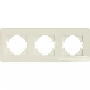 Рамка для розеток и выключателей Gusi Electric Ugra С1130-003 3 поста цвет бежевый