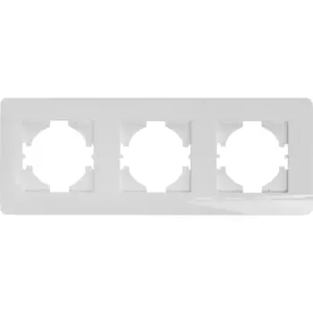 Рамка для розеток и выключателей Gusi Electric Ugra С1130-001 3 поста цвет белый