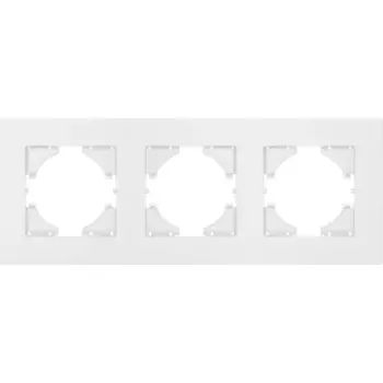 Рамка для розеток и выключателей Gusi Electric City С1113-001 3 поста цвет белый