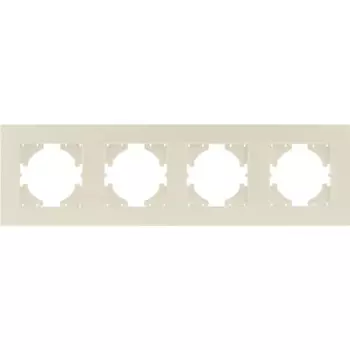 Рамка для розеток и выключателей Gusi Electric City С1114-003 4 поста цвет бежевый