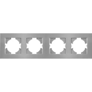 Рамка для розеток и выключателей Gusi Electric City С1114-004 4 поста цвет серебро