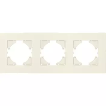 Рамка для розеток и выключателей Gusi Electric City С1113-003 3 поста цвет бежевый