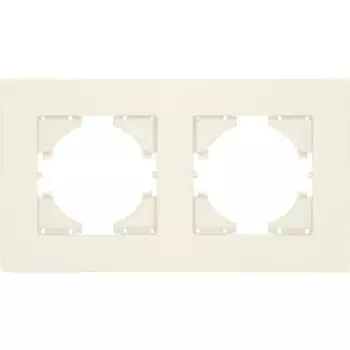 Рамка для розеток и выключателей Gusi Electric City 2 поста цвет бежевый