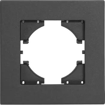 Рамка для розеток и выключателей Gusi Electric City 1 пост цвет графит