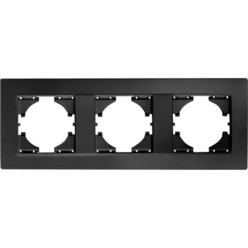 Рамка для розеток и выключателей Gusi Electric City С1113-010 3 поста цвет графит