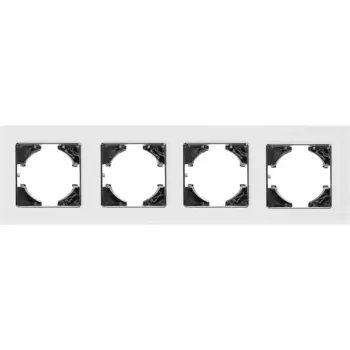 Рамка для розеток и выключателей Gusi Electric Ugra 4 поста цвет белый