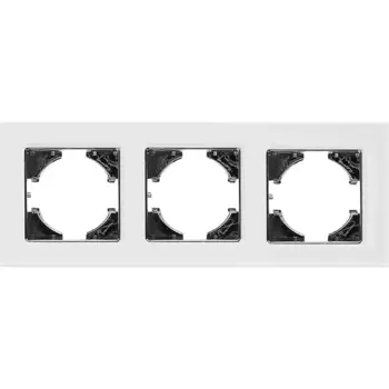 Рамка для розеток и выключателей Gusi Electric Ugra 3 поста цвет белый