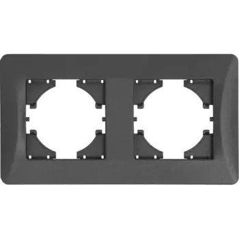 Рамка для розеток и выключателей Gusi Electric Ugra С1120-010 2 поста цвет графит