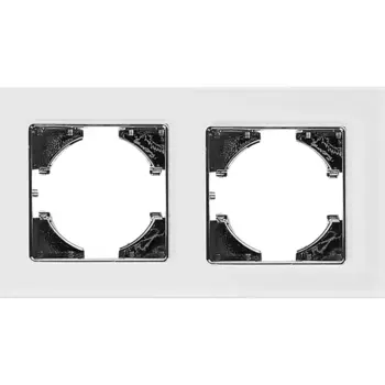 Рамка для розеток и выключателей Gusi Electric Ugra 2 поста цвет белый